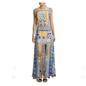 CAMILLA 100% Silk Mini Dress with Maxi Overlay